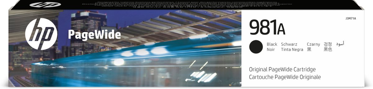 HP 981A - 106 ml - zwart - origineel - PageWide - inktcartridge - voor PageWide Enterprise Color MFP 586; PageWide Managed Color E55650