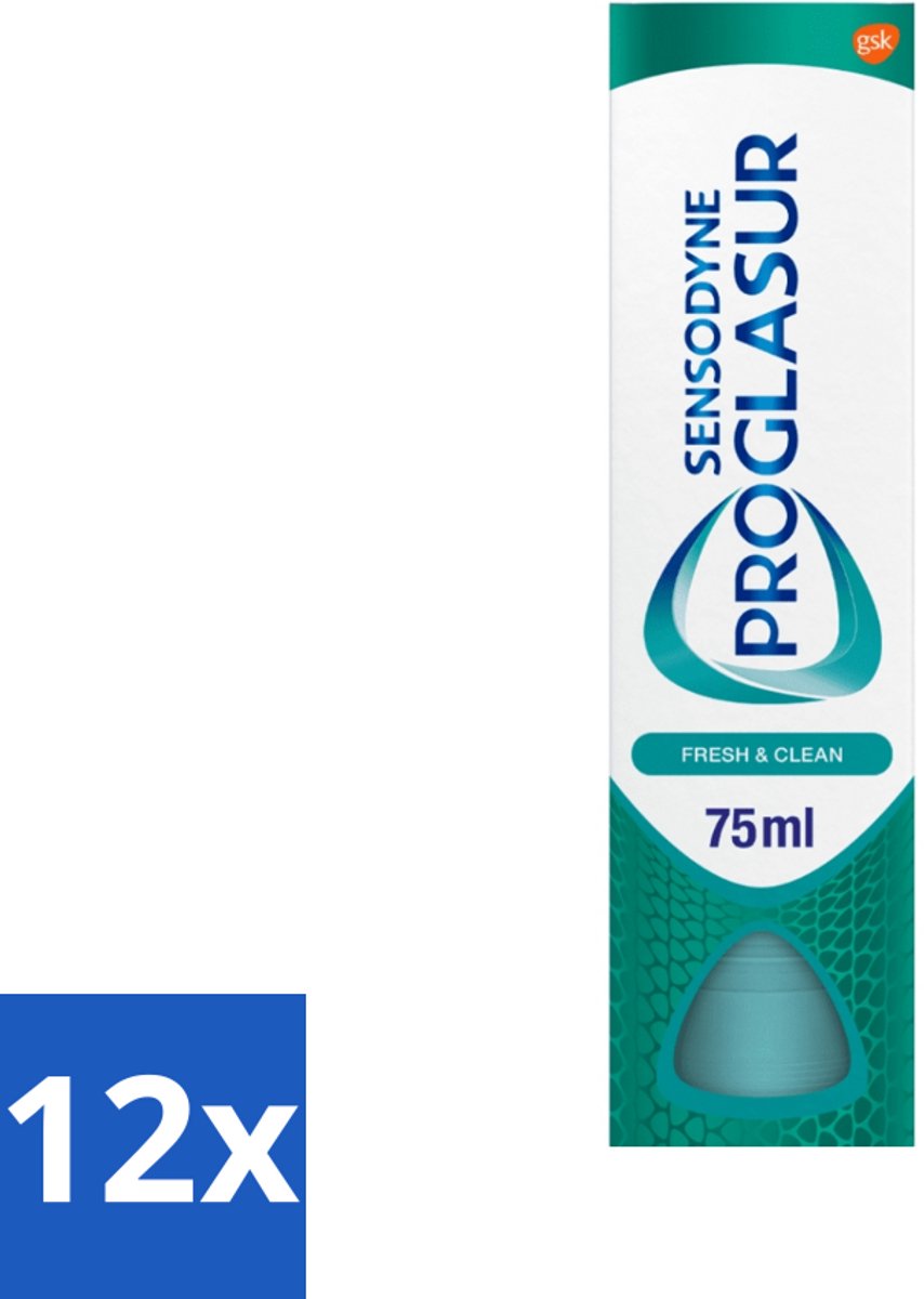 Sensodyne - Tandpasta - Pro Glasur - Fresh & Clean - 75ml x 12