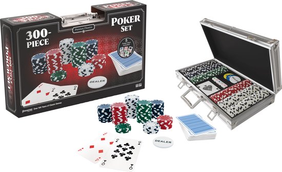 Set de Poker Goliath Classics 300 jetons - 300 jetons - Coffret en aluminium - Poker - Jeu de société