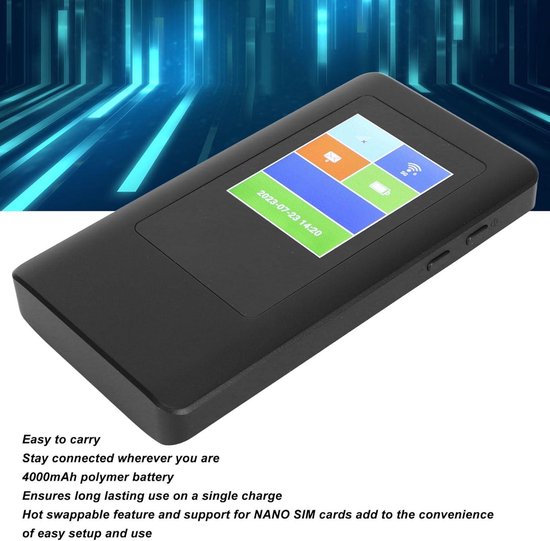 5G WiFi 6 Mobiele Hotspot – Draagbaar, 6100mAh Batterij, SIM-kaartsleuf, IP67 Waterdicht, Voor 16 Apparaten, 2,4 & 5,8 GHz, Voor Reizen (Wit)