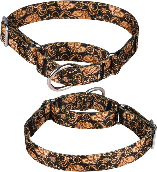 haoyueer Heavy Duty Nylon Verstelbaar Martingale Hondenhalsband voor Wandeltraining Jongens en Meisjes Honden (XL:53-62CM, bloem vlinder