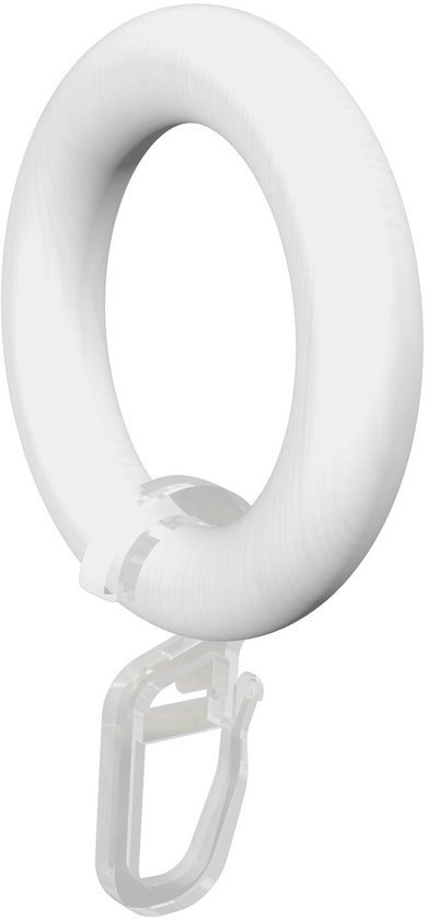 Lot De 12 Anneaux Métalliques Avec Crochets Pour Tringle à Rideau - Compatible Tringles De 16 Et 20 Mm De Diamètre - Design Acier Inoxydable