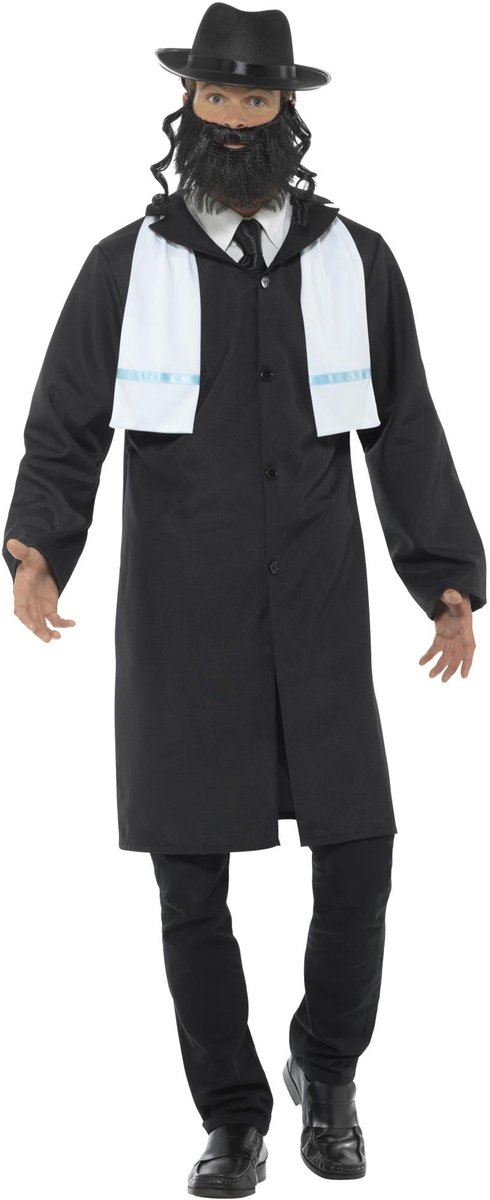 Smiffys - Rabbi Kostuum - M - Zwart