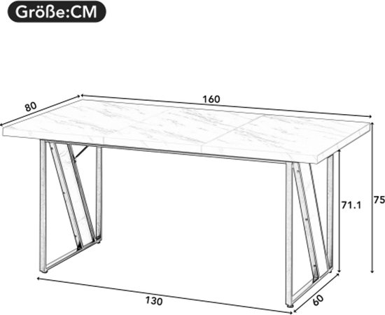 B&D home Eettafel SVEN, uittrekbaar 120 160 x 80 cm, 4 6 personen, keukentafel, houten tafel met metalen frame voor eetkamer, keuken, Scandinavisch industrieel design, Eiken look, 11202 FW EIDA P