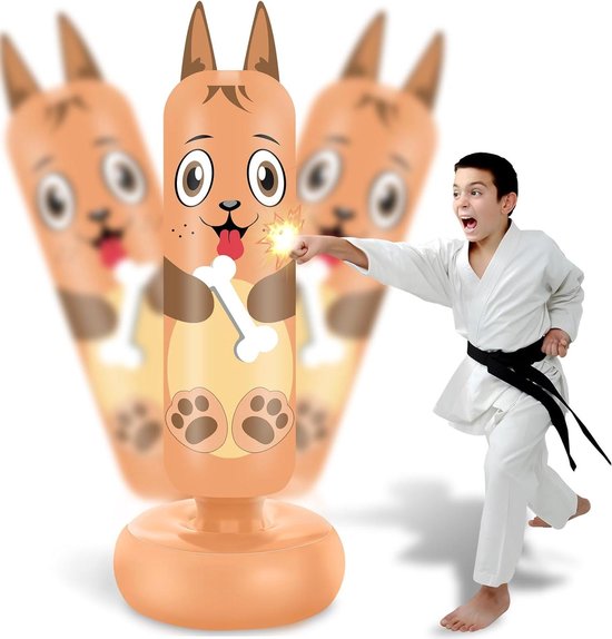 120cm Boksbal, Kinderen Opblaasbare Bokszak, Instant Rebound Fitness Bokszak Voor Taekwondo Mma Karate Praktijk