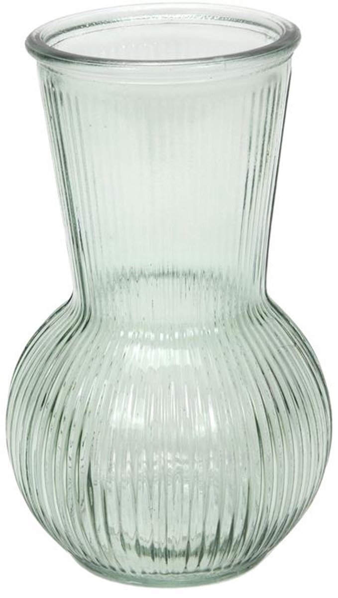 Svenska Living Vaas bol base Lines Ø11x18cm blauw