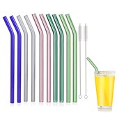 Rietjes - Glas - Herbruikbaar - Gebogen - Set Van 4 Gefu Future