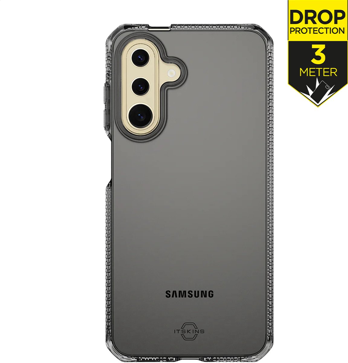 ITSKINS Hoesje geschikt voor Samsung Galaxy A56 Telefoonhoesje Flexibel TPU | ITSKINS Level 2 SpectrumClear R Backcover Shockproof | Schokbestendig Galaxy A56 Telefoonhoesje | Anti Shock Proof - Zwart