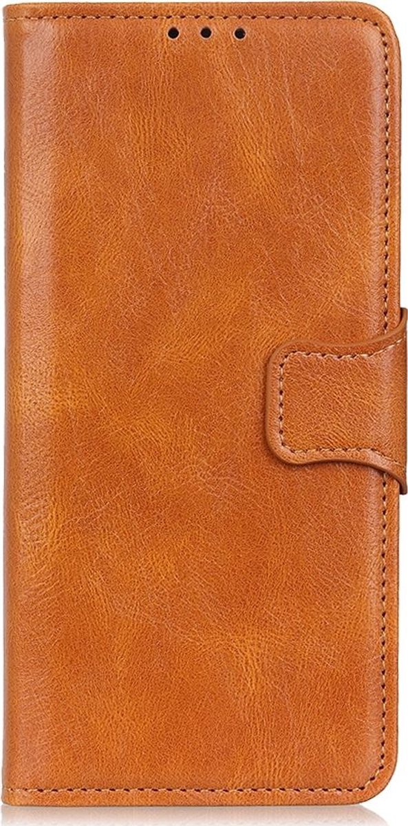 Mobigear Telefoonhoesje geschikt voor Motorola Moto G50 Hoesje | Mobigear Classy Bookcase Portemonnee | Pasjeshouder voor 2 Pasjes | Telefoonhoesje voor Pinpas / OV Kaart / Rijbewijs - Cognac