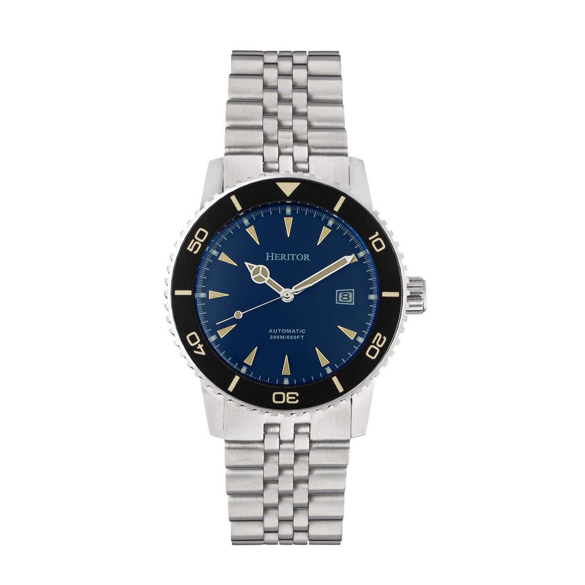 Heritor Automatic Hurst armbandhorloge met datum - marineblauw
