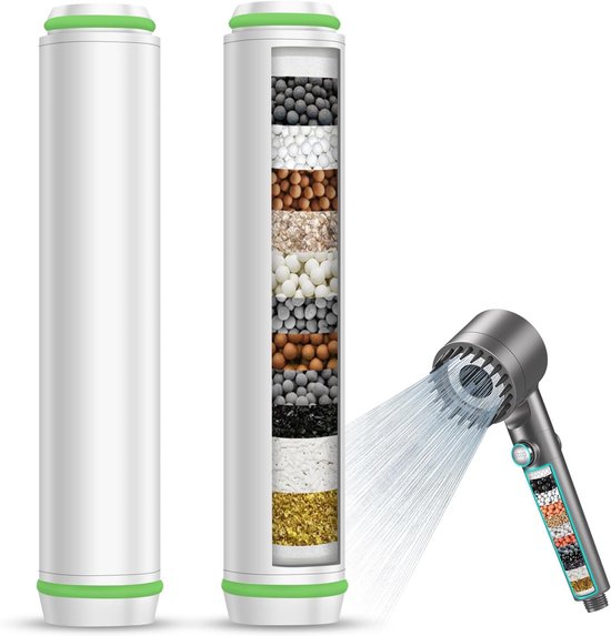 Foto: Filters voor handdouche 2 stuks 15 lagen hard water reinigen chloor verwijderen b0cghxym1y reservefilters