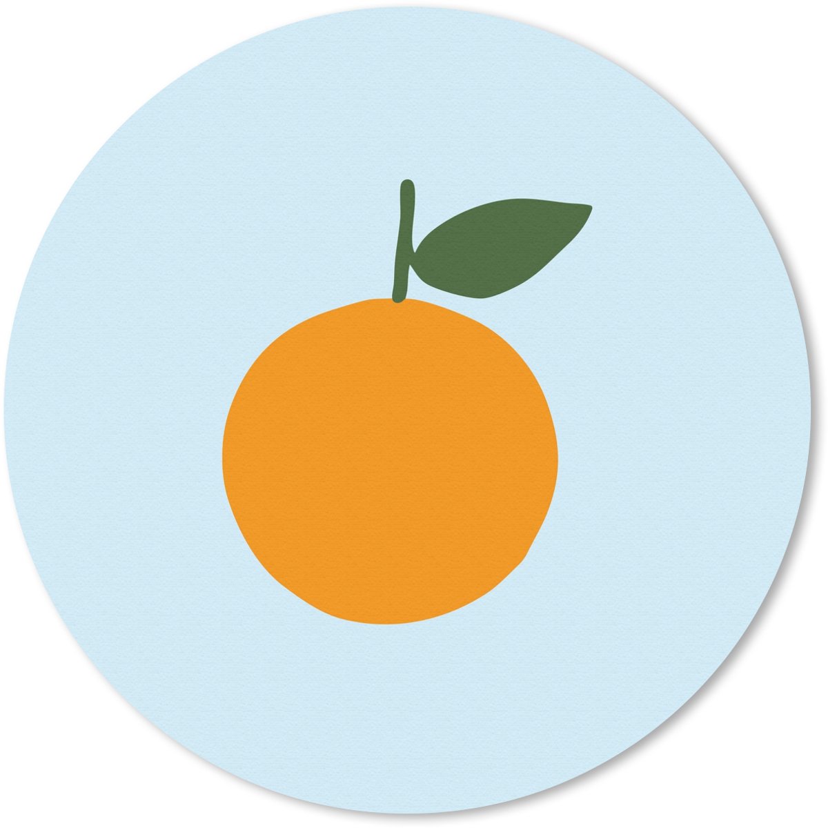 Muismat rond 30x30 cm - Mousepad Fruit - Sinaasappel - Oranje - Ronde muismatten