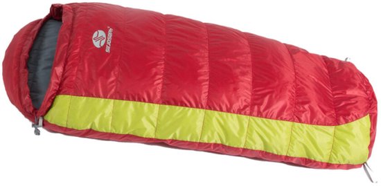 SirJoseph donzen mummyslaapzak voor kinderen Kiki Down 85 - links 85 cm - Rood met Lime van SirJoseph — afbeelding 2
