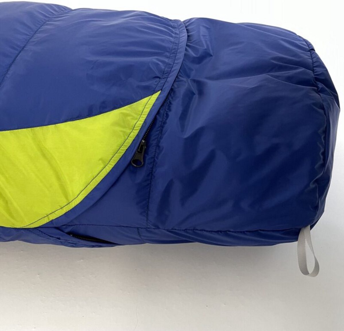 SirJoseph donzen mummyslaapzak voor kinderen Kiki Down 125-145 - links 145 cm - Navy met Lime