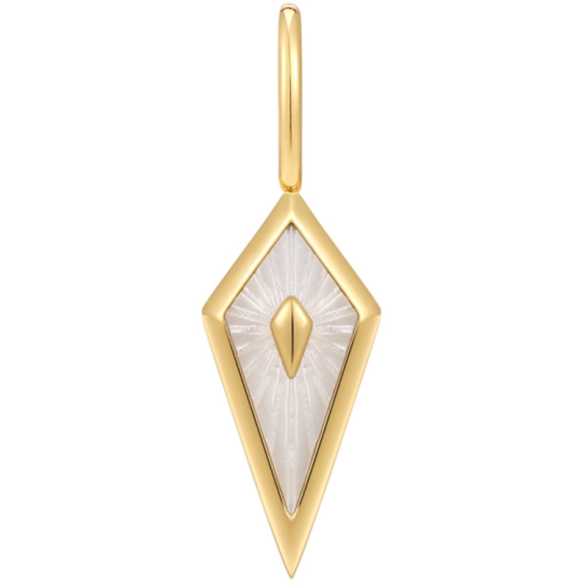 Ania Haie AH NC048-25G Pop Charms Dames Hanger - Fantasie - Sieraad - Zilver - Goudkleurig - 925 Zilver - Parel - 7 mm breed - 14 mm lang