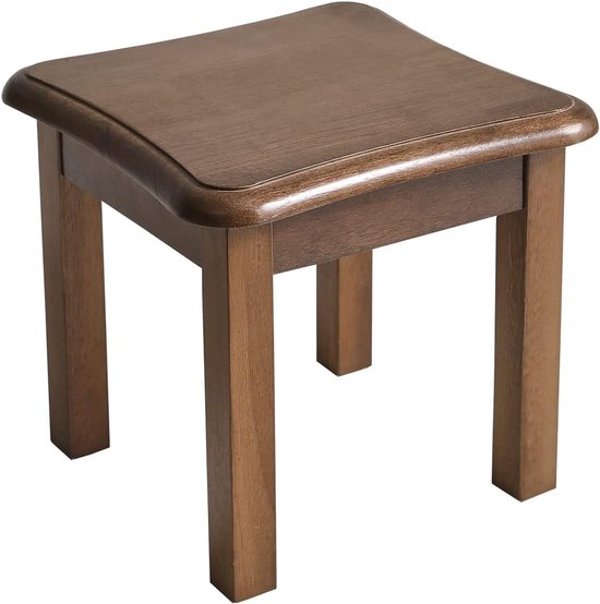 Clever-deko Kruk, kleine bank van teak, wortelhout, teakkruk, teakbank