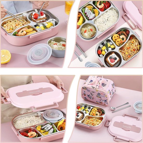 RVS Lunchbox 400ML - Met Deksel, Waterdicht, Druppelvrij, Handwas, BPA-vrij