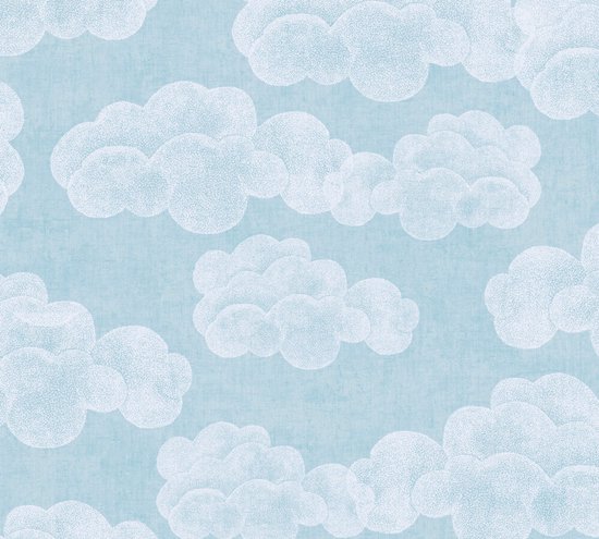 Fond d'écran nuages | Chambre d'enfant - Blauw Wit - AS Création Lilly & Luis