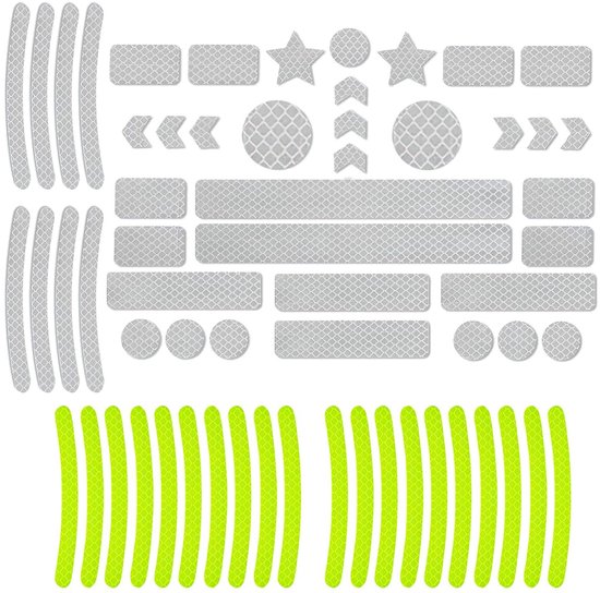 Reflecterende stickers voor auto's, Nouiroy Achterbumper Decal Sticker Sterke Reflecterende Strip Hoge Intensiteit Zichtbaarheid Decals Nachtveiligheid Waarschuwingsbord 36*1.5 inch Zelfklevende SUV Truck (Veelkleurig