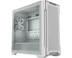 Gigabyte C102 GLASS ICE - Micro-ATX (µATX), Mini-ITX - 1x 2.5", 2x 3.5", 1x 3.5" (of 2.5") - 1x 3.5mm analoog, 1x Microfoon, 2x USB 3.2 (Gen1, 5Gb/s) - Wit