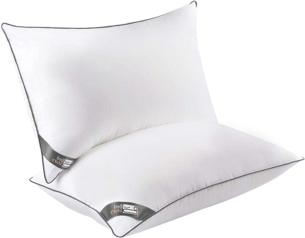 Hoofdkussen 50 x 70 cm 2 stuks anti-mijt anti-transpiratie hypoallergeen met vulling van 100% polyestervezel