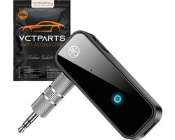 VCTparts® AUX naar Bluetooth 5.0 Muziekontvanger – Draadloze Audio Adapter voor Auto Zwart