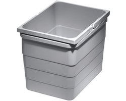 Ninka eins2vier Afvalbak 12 L 220 x 306 x 230 mm grijs aluminium