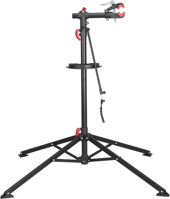 Yaheetech Bicycle Mounting Stand, Mounting Stand, Repair Stand with Magnetic Tool Scale, Height Adjustable, 108.5 - 188.5 cm, Rotatable up to 360° to