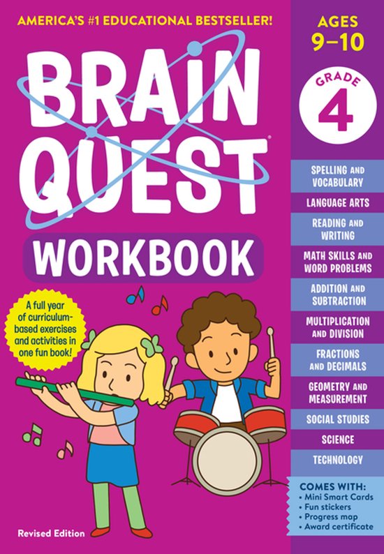 Brain Quest Workbook: 4th Grade (Revised Edition) - cover