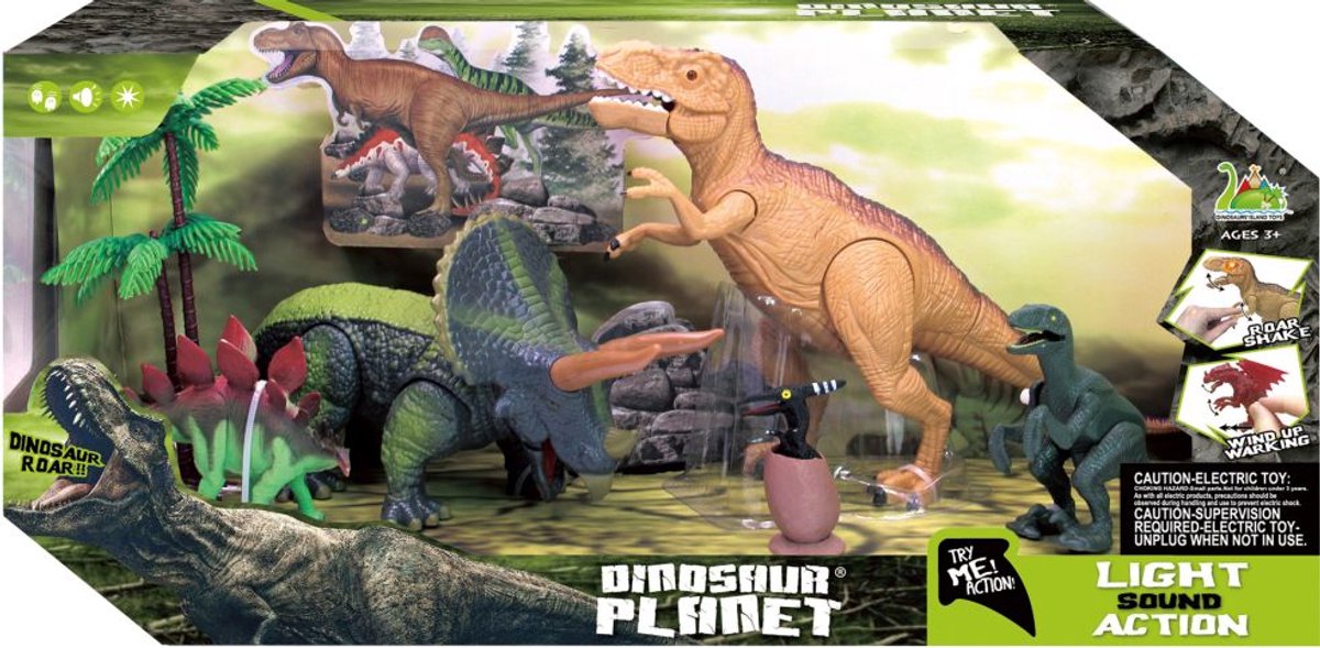Amuuso Toysets and figures dinosaurer with light and sound