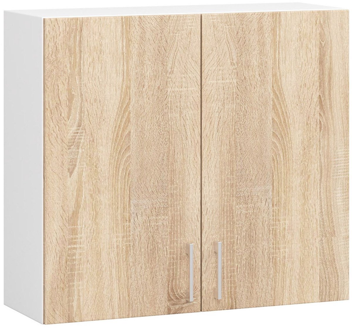 Keukenkast modulaire LIMA W80 met 2 Deuren / Hangkast / Bovenkast / AKORD Furniture Factory / Wit - Sonoma Eik / 80 x 72 x 30,5 cm