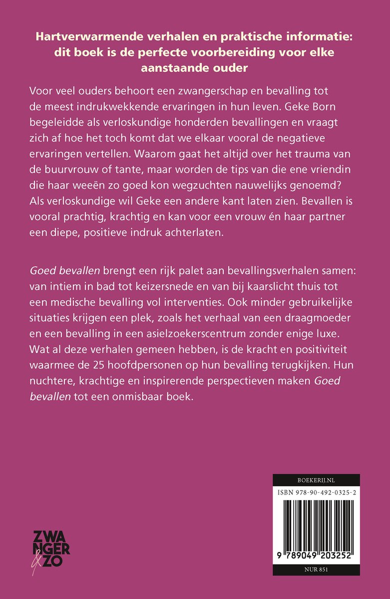 Goed bevallen - back cover