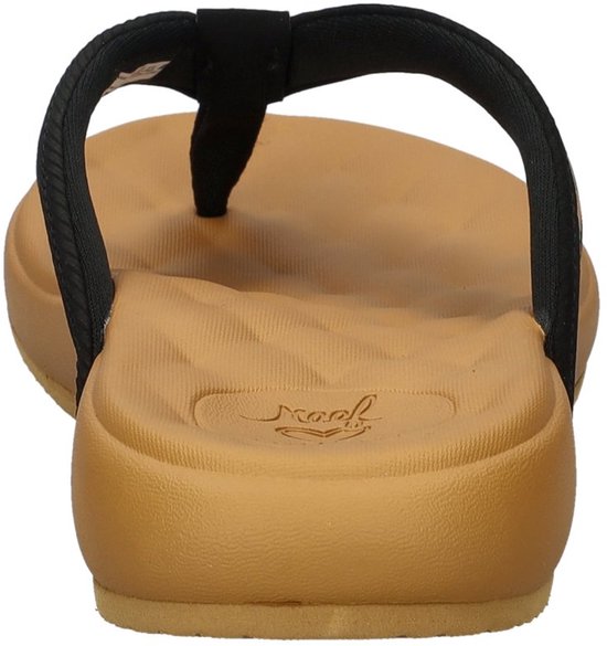 Slippers Reef CUSHION HARMONY BLACK /TAN pour femme - noir/tan