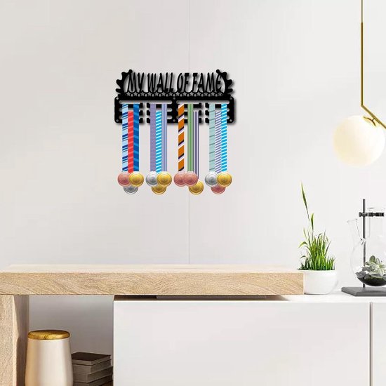 CREATCABIN Judo Medaillehouder Medaillehanger Sport Display Hangerrek Metalen Wandmontage Roestvrijstalen Metalen Ophangen voor Zwemmers Hardlopers Atleten Spelers Gymnastiek Cadeau Voor Meer Dan 60