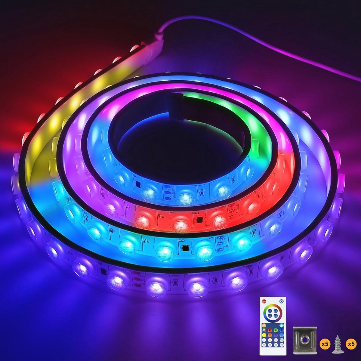 RGBW LED Wandlamp met Afstandsbediening en App - 24V Kleurverandering voor Binnen en Buiten