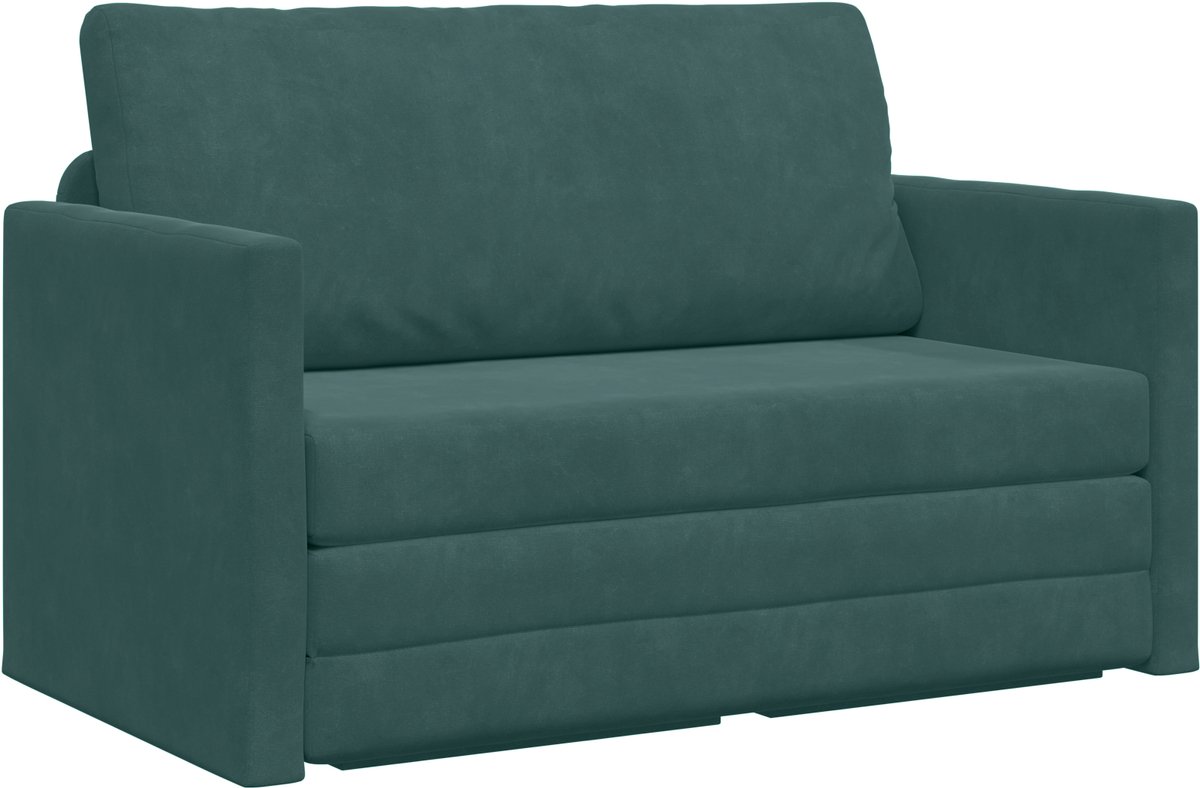 vidaXL Slaapbank - Donkergroen - 124 - x - 71 - x - 78 - cm - Fluweel