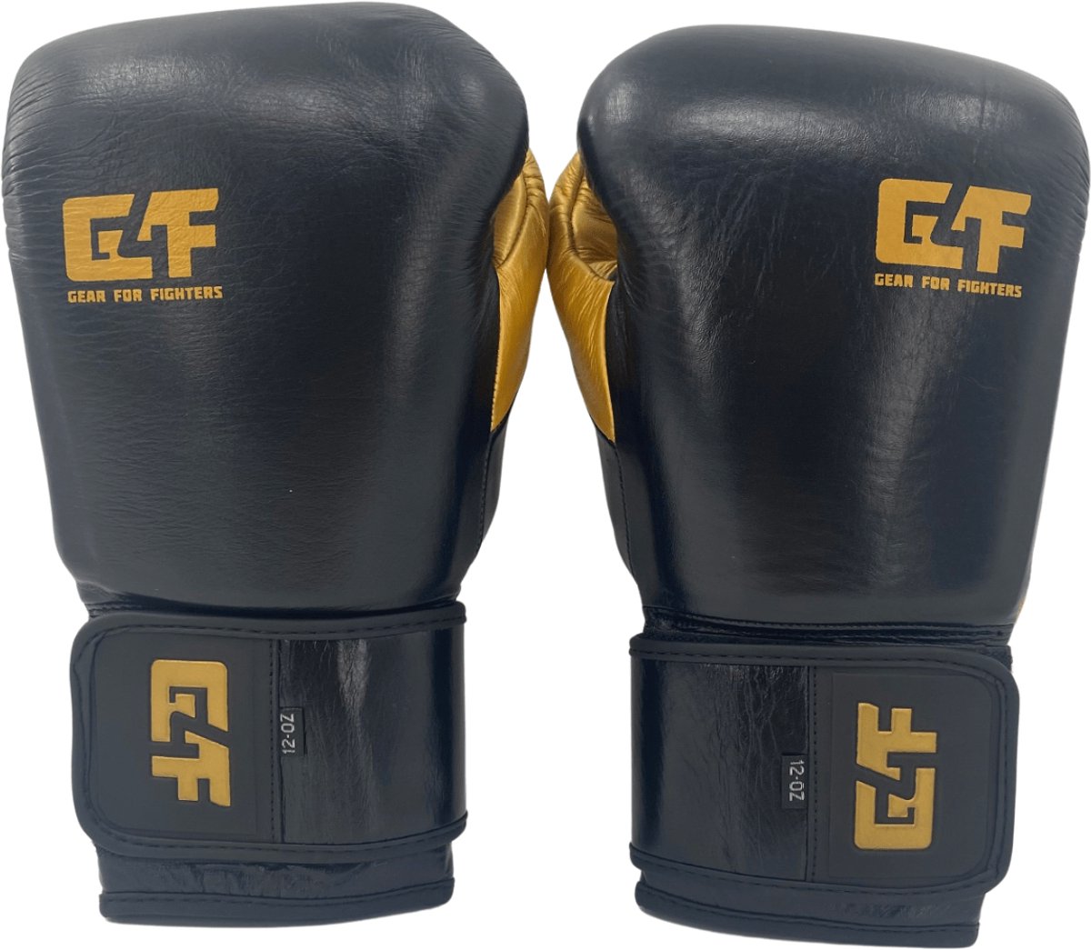G4F - Pro 1.0 Leren Bokshandschoenen - Zwart/Goud - 12 oz