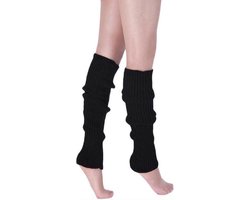 New Age Devi - 1 Paar Been-warmers Zwart | Maat 36-40 | Katoen | Effen - Voor een comfortabele en stijlvolle look!