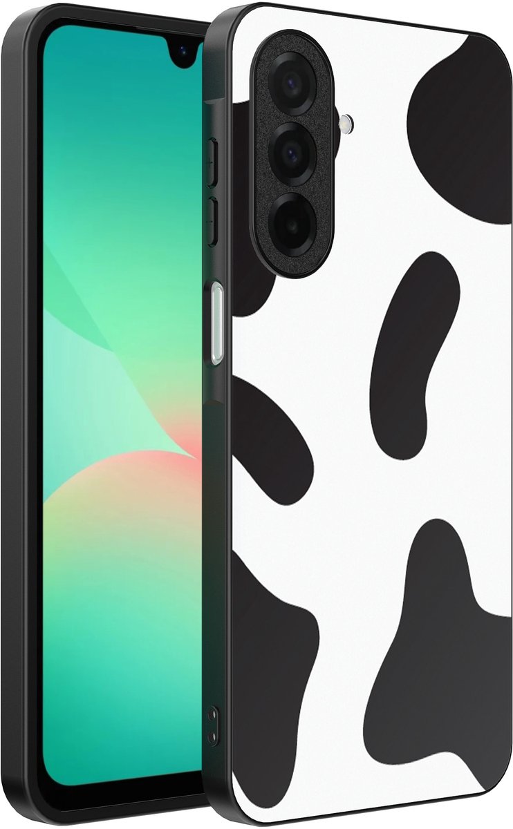 Smartphonica Telefoonhoesje Geschikt voor Samsung Galaxy A26 met Koeienvlekken Opdruk - TPU Backcover Case With Cow Patches Design geschikt voor Samsung Galaxy A26