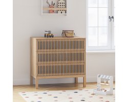Petite Amélie Commode Japandi – Naturel – Met 3 ruime lades & soft-close systeem – Handgemaakt in Europa
