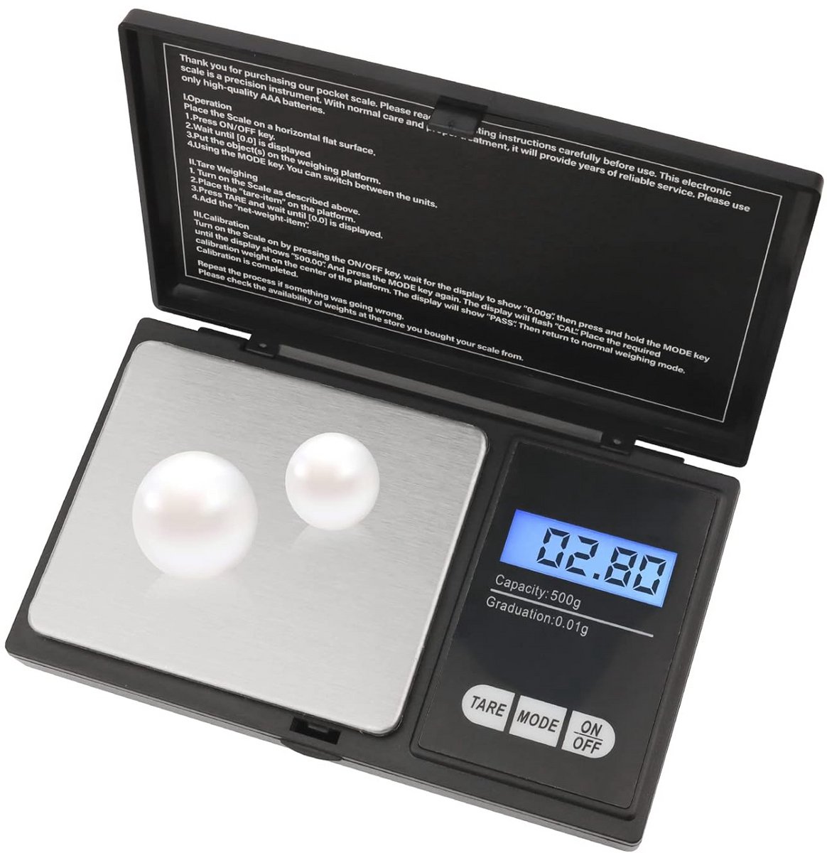 Digitale Zakweegschaal tot 500 g met Tara-functie en LCD-display