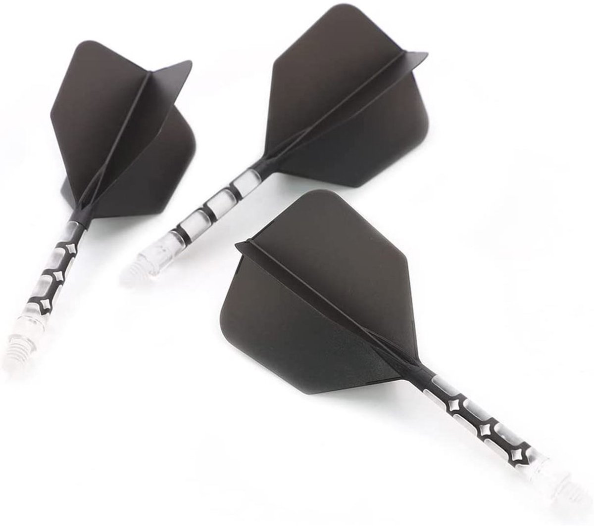 Cuesoul - ROST T19 Integrated Dart Flights - Big Wing - Black Clear S