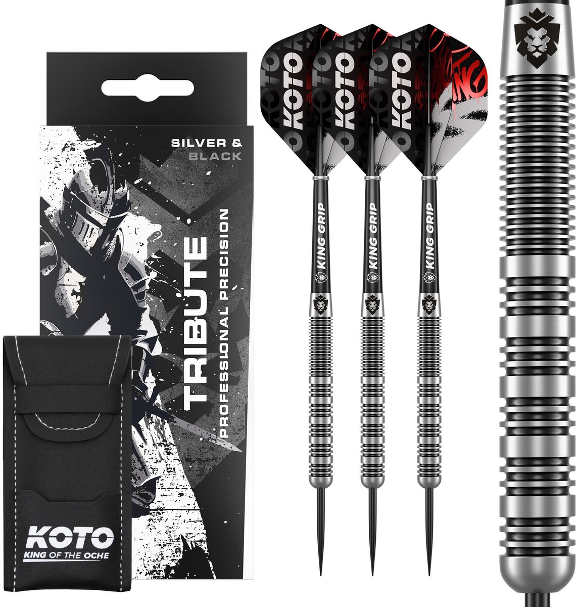 KOTO - Tribute Darts 14 Gram - Zilver & Zwart