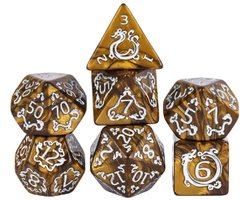 Lapi Toys - Dnd dice - Polydice - Arcyl - Incl. dice bag - Bruin