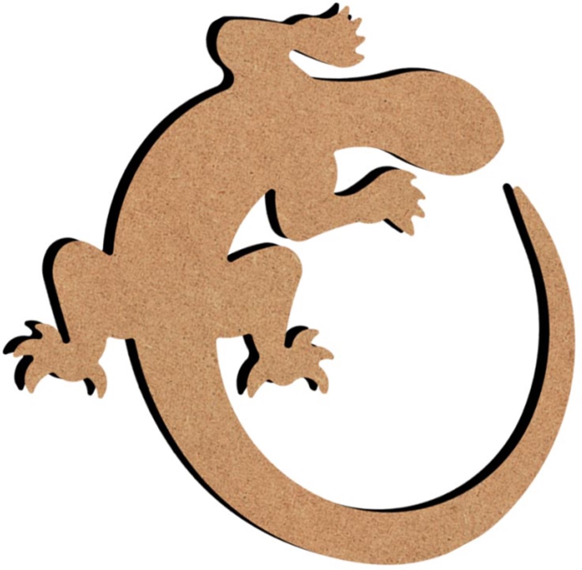 Gomille MDF figuur salamander 26 cm knutseldecoratie.