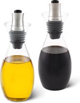 Cole & Mason - Set olie- /azijnschenker regelbaar transparant