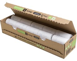 Exacompta 120x Rol voor betaalbewijs bankkaart 57x30mm - 9m - SumUp - 1 laag thermisch papier 55g/m2 fenol- en plasticvrij - Wit - 40762E