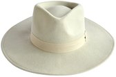Chloe Fedora Vilten Hoed Dames 100% Wolvilt Verstelbare Pasvorm House of Ord - Maat: M-L: 58 cm - Smoke
