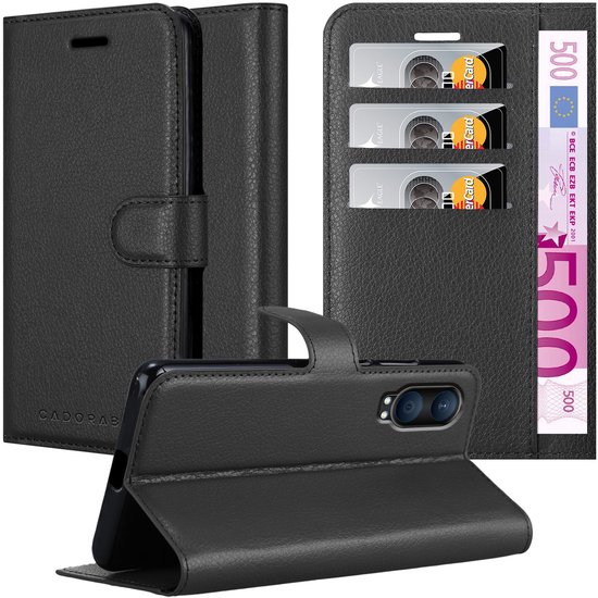 Cadorabo Hoesje geschikt voor OnePlus Nord CE4 Lite in PHANTOM ZWART - Beschermhoes met magnetische sluiting, standfunctie en kaartvakje Book Case Cover Etui