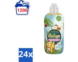 24 x Robijn Collections - Wasverzachter - Kokos - 1,25L - 50 Wasbeurten - Wasverzachter - Kokosgeur - Zachte Was - Frisse Was - Wasverzachter 1.25L